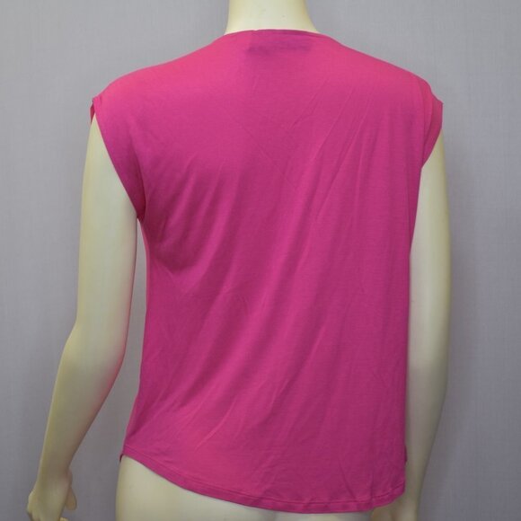 INTERNATIONAL CONCEPT RUFFLE BLOUSE  PET SM - Picture 6 of 7